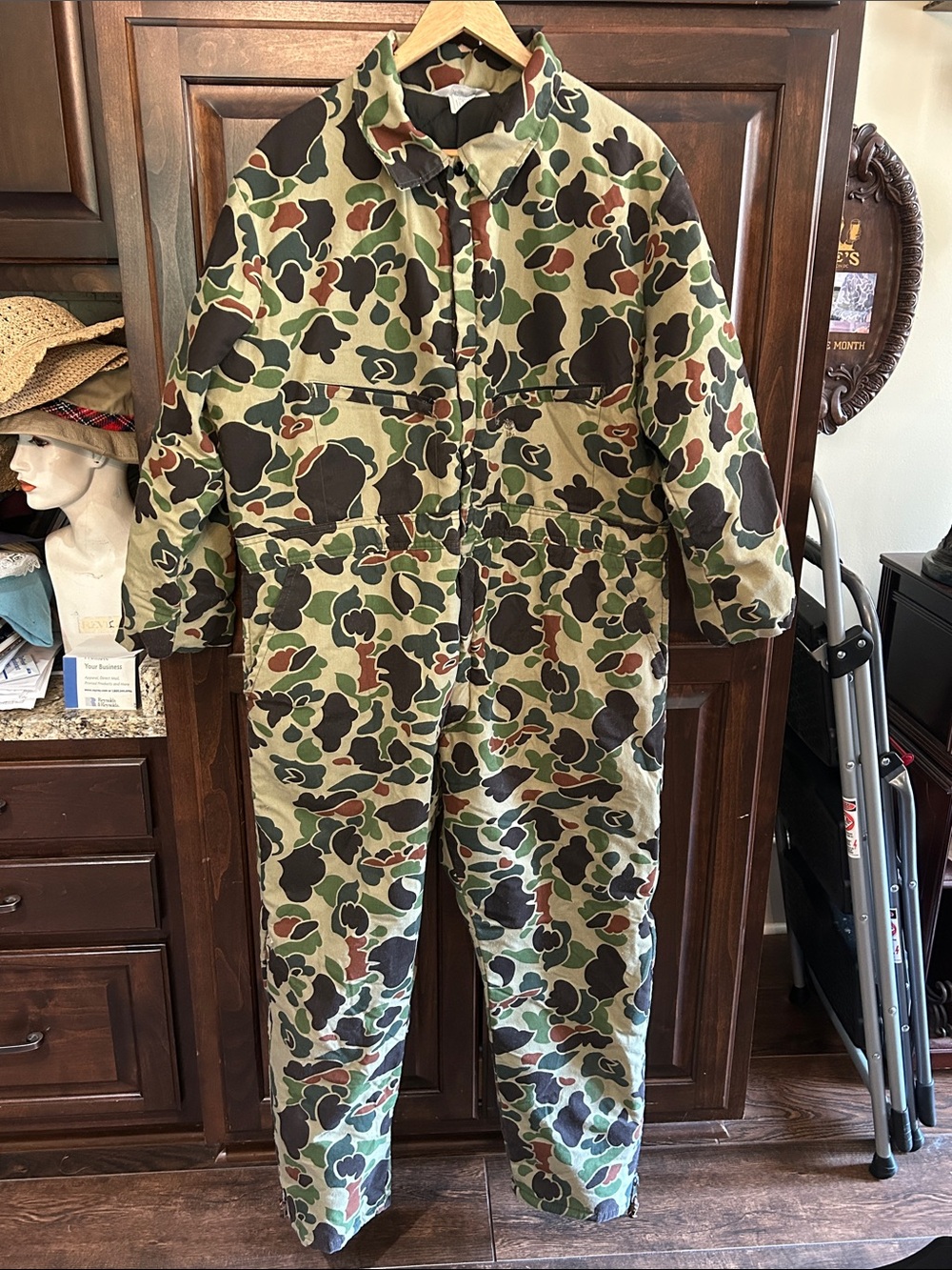 1970’s Key Imperial Sz XL Camouflage Coverall - Frogskin Camo